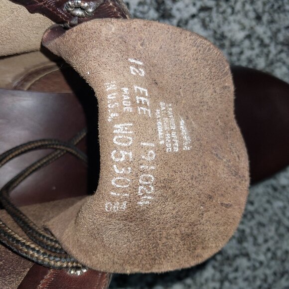 Wolverine 1000 Mile Boots Brown Pull-up size 12 EEE - Picture 2 of 9